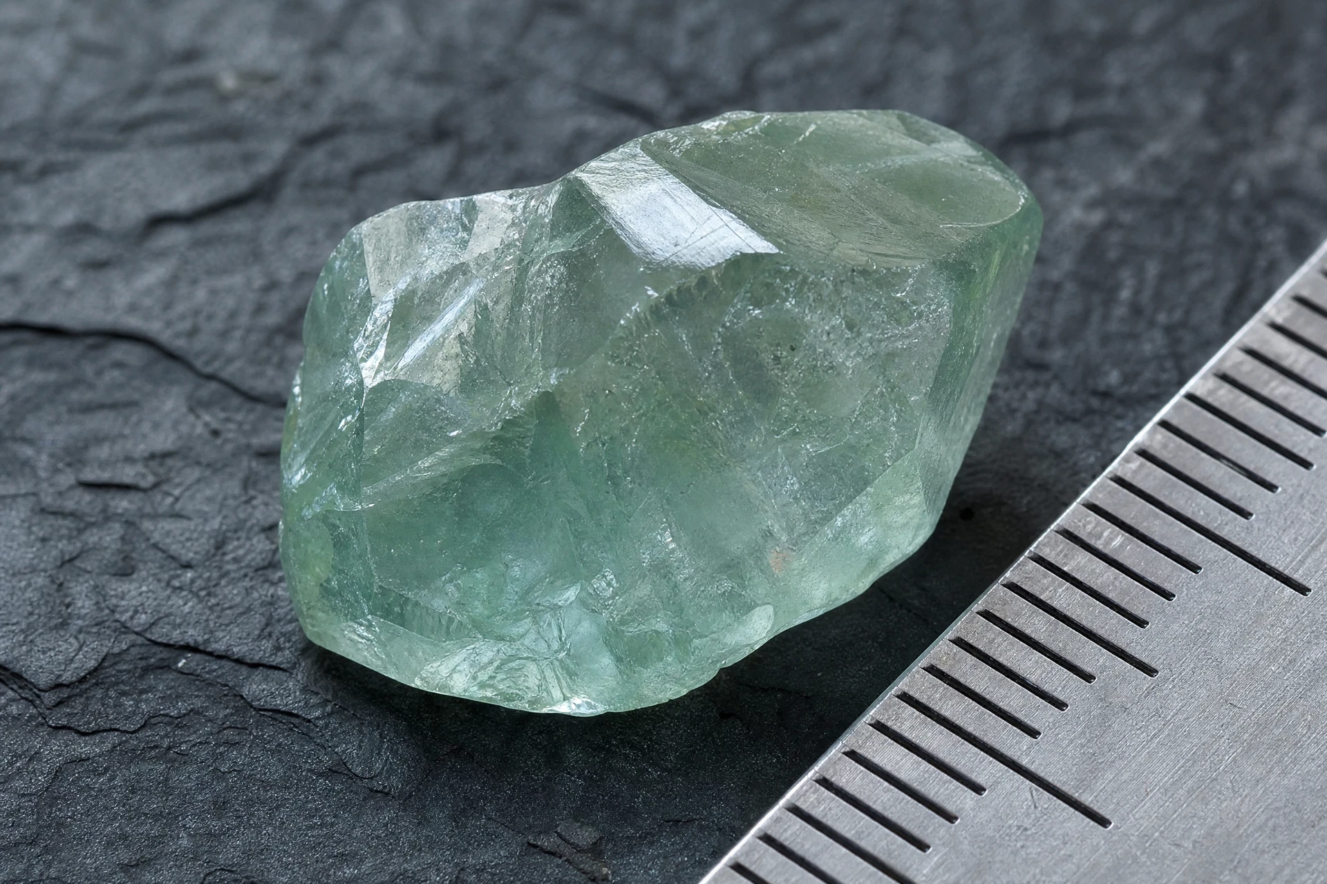 Rough tsavorite crystal — Mint & Pale Green